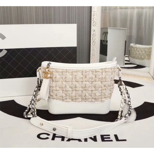 Мини чанта през рамо Chanel Gabrielle 8122 бяла