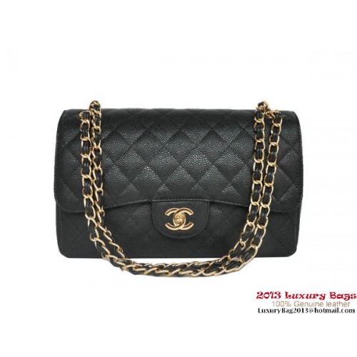 Чанта Chanel Jumbo Quilted Classic Cannage Patterns Flap A58600 Черно злато