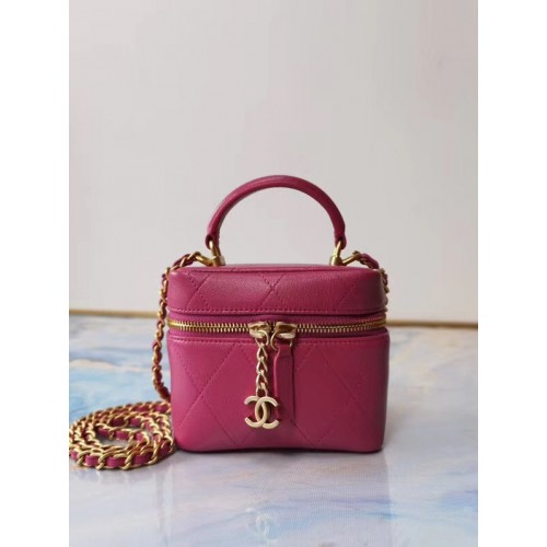 Chanel агнешка кожа кристал телешка кожа златист метал AS1889 розов