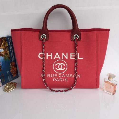 Голяма платнена чанта Chanel Tote A68046 Роза