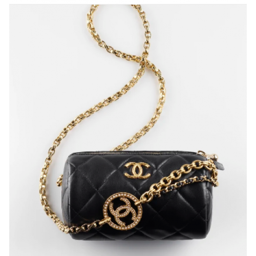МИНИ ЧАНТА ЗА БОУЛИНГ Chanel AS3384 черна