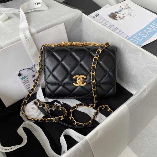 МИНИ ЧАНТА С КЛАПАН Chanel AS3239 черна
