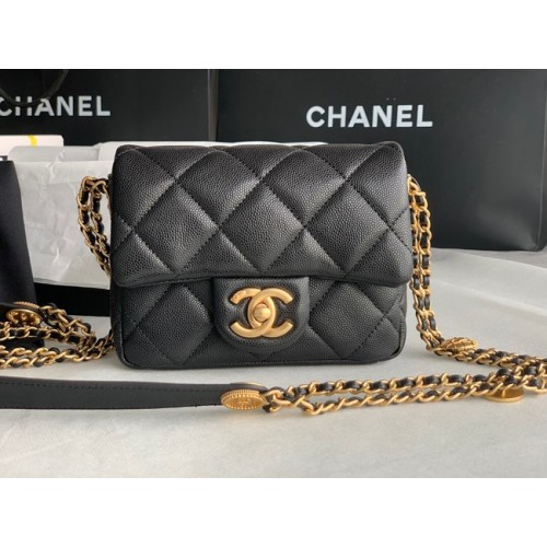 МИНИ ЧАНТА С КЛАПАН Chanel AS3368 черна