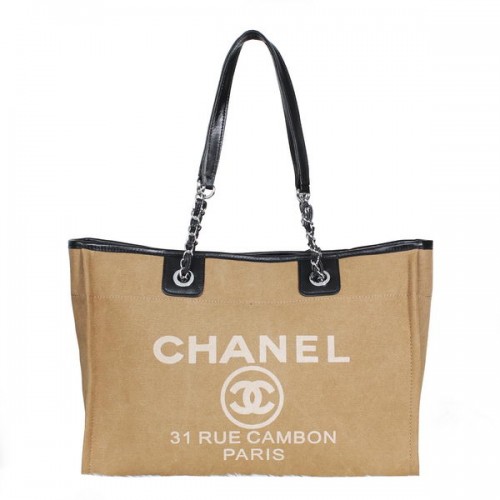 Пазарска чанта Chanel Medium Canvas A2043 Кайсия