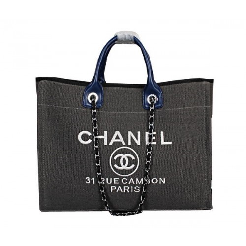 Пазарска чанта Chanel Medium Canvas A67012 сива