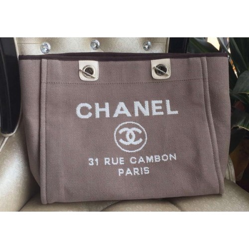 Пазарска чанта Chanel Medium Canvas A1679M сива