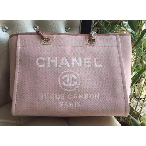 Пазарска чанта Chanel Medium Canvas A1679M Розова