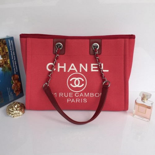 Пазарска чанта Chanel Medium Canvas Tote A68045 Роза