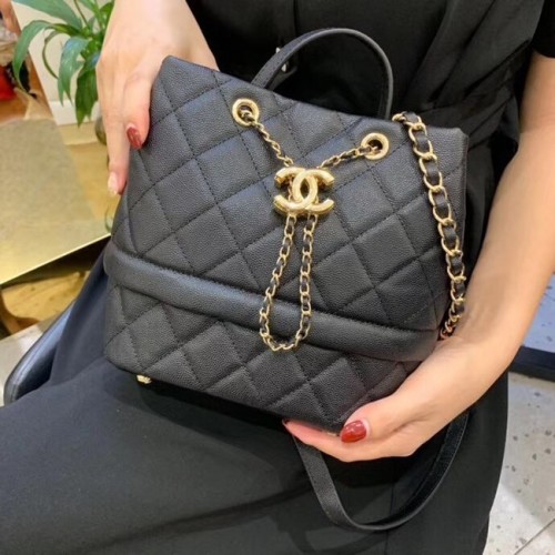 Чанта Chanel Original Caviar Leather Sac Hobo AS0894 черна