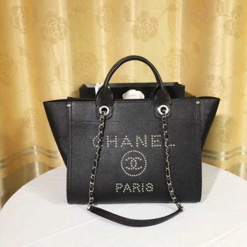 Чанта за пазаруване Chanel Original Caviar Leather Tote 92565 черна
