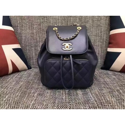 Оригинална кожена раница Chanel CHA2590 черна