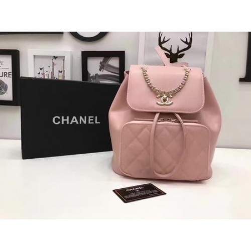 Оригинална кожена раница Chanel CHA2590 Розова