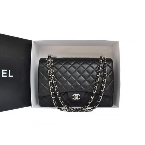 Оригинална кожена чанта Chanel Jumbo Flap A47600 Черна