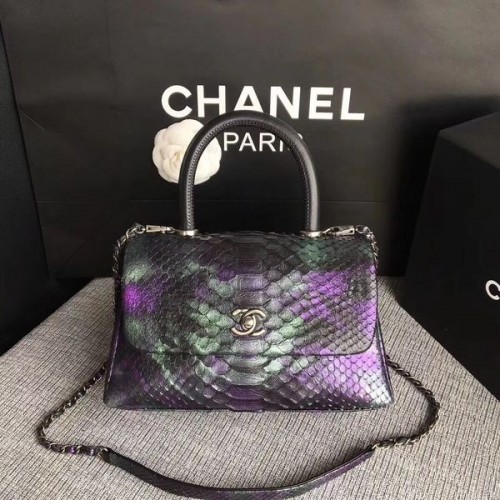 Оригинална чанта Chanel от питонова кожа 8119C