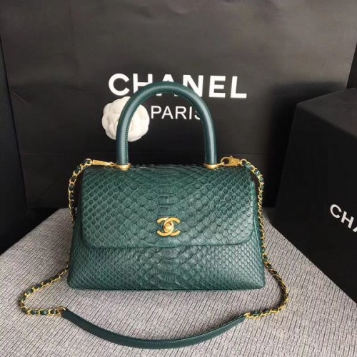Оригинална чанта Chanel от питонова кожа 8119D