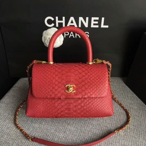 Оригинална чанта Chanel от питонова кожа 8119I