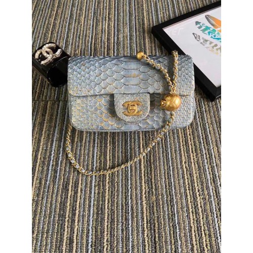 Chanel Original Small Small Snap Skin Shoulder AS1116 сива