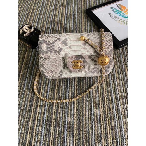 Chanel Original Small Small Snap Skin Shoulder AS1116 светло сиво