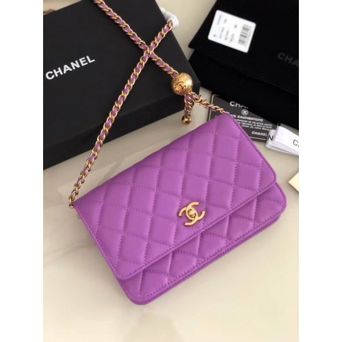 Chanel Original Small Classic Authentic Authentic Dash AS33814 Лавандула