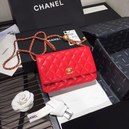 Chanel Original Small Classic Authentic Cotton Case AS33814 Red