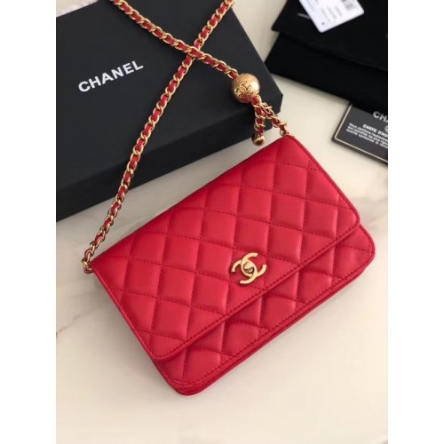 Chanel Original Small Classic Authentic Cotton Case AS33814 Red