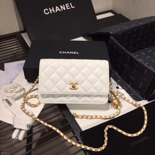 Chanel Original Small Classic Authentic Shoulder Bag AS33814 White