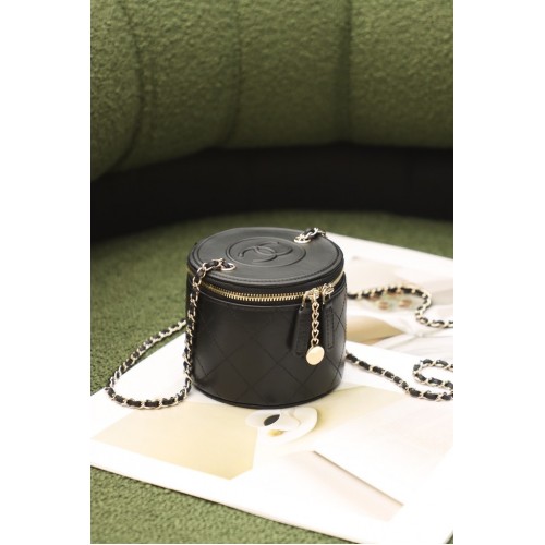 Chanel Original мини класическа чанта в кутия с верижка пролет/лято 2021 черна