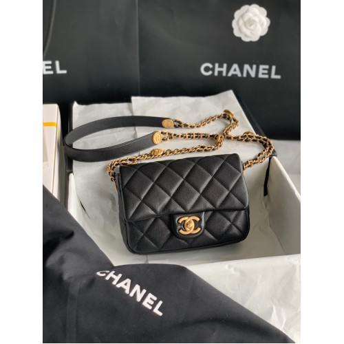 МАЛКА ЧАНТА С КЛАПАН Chanel AS3369 черна