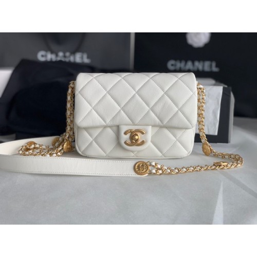 МАЛКА ЧАНТА С КЛАПАН Chanel AS3369 бяла