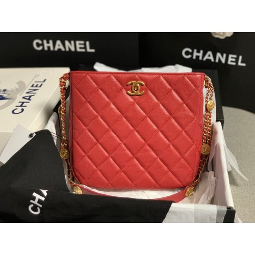 МАЛКА ПАЗАРСКА ЧАНТА Chanel AS3400 червена