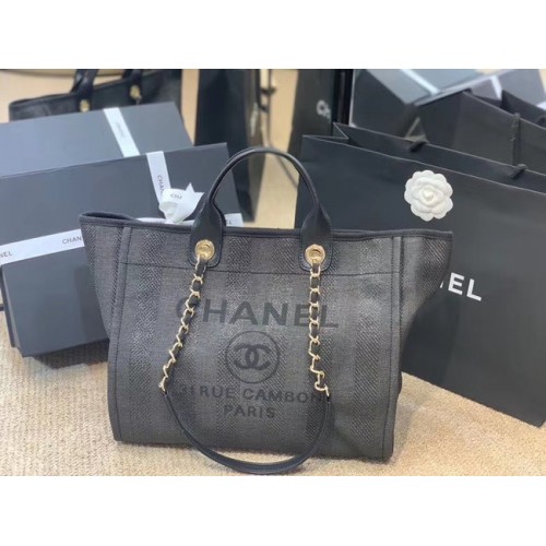 Пазарска чанта Chanel A66941 тъмносиня