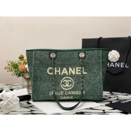 Пазарска чанта Chanel MM A67001 зелена