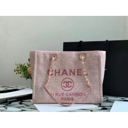 Пазарска чанта Chanel MM A67001 розова