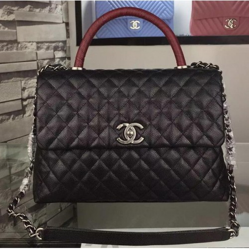 Чанта за през рамо Chanel Original Caviar Leather A7781 Черна