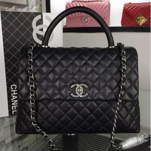 Чанта за през рамо Chanel Original Caviar Leather A7782 Черна