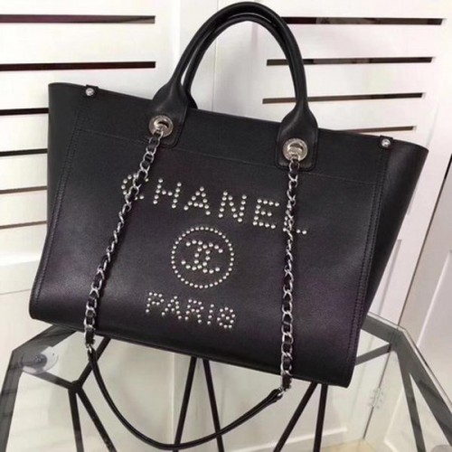 Чанта Chanel Tote от телешка кожа CHA3627 черна