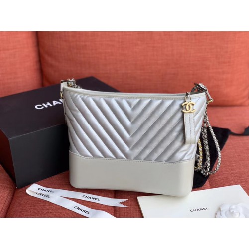 Чанта хобо Chanel Gabrielle A93824 светло синя