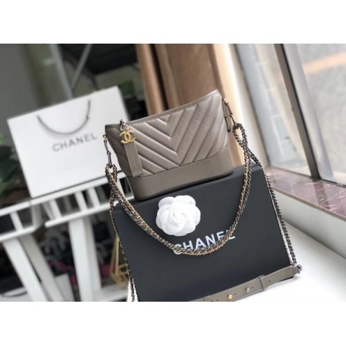 Малка чанта Chanel Gabrielle Hobo A91810 сива