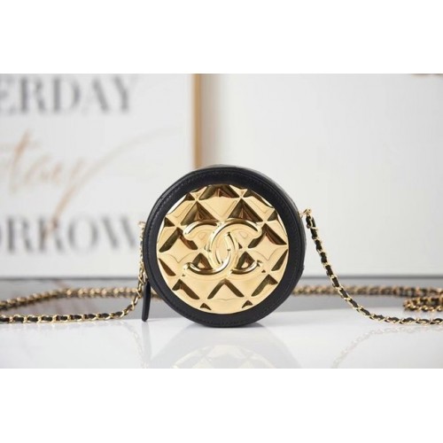 Кожена чанта през рамо Chanel AP2388 черна