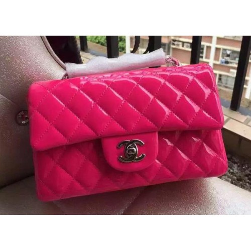 Мини чанта Chanel Classic Flap Original Patent A1116 Розова