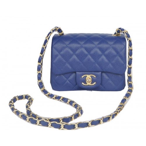 Мини чанта Chanel Classic Flap с кралски мотив Cannage 1115 Gold