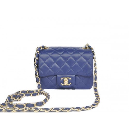 Мини чанта Chanel Classic Flap от Royal Original Sheekskin CHA1115 Gold