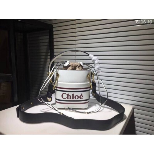 Чанта Chloe Roy Mini S396 от гладка кожа, бяла