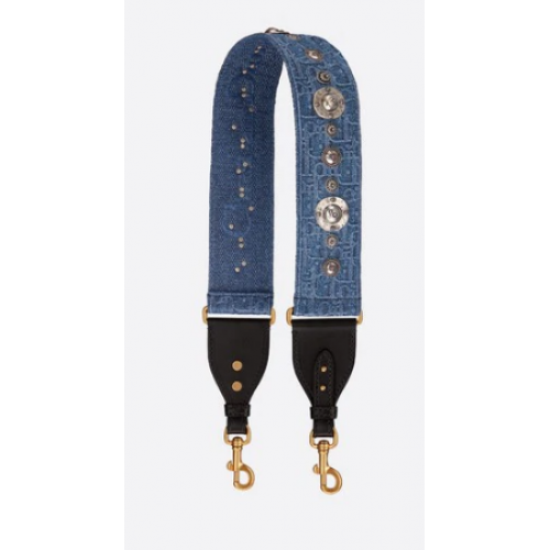 DIOR СИНЯ DIOR КОСА КАИШКА С ПЪЛНА БРОДИЯ M928