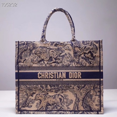 DIOR BOOK TOTE BAG TOILE DE JOUY M1286ZT син