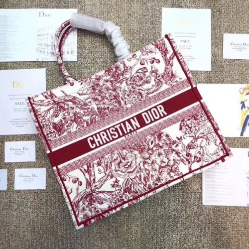 DIOR BOOK TOTE BAG TOILE DE JOUY M1286ZT розово