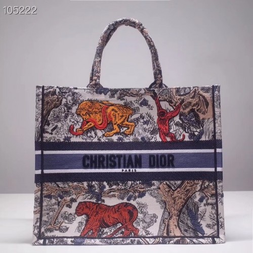 ЧАНТА DIOR BOOK TOTE BAG VAN GEBORDUURD CANVAS M1286ZBT