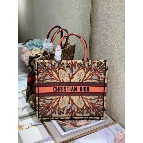 Чанта за книги DIOR с бродирана платнена материя C1287-11