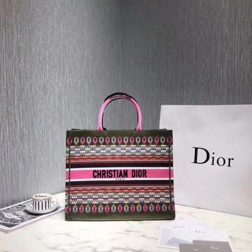 Чанта за книги Dior с бродирана платнена материя M1287-5