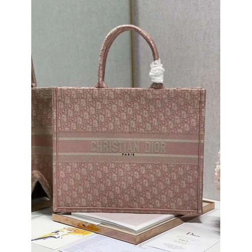 Чанта DIOR BOOK TOTE с бродерия C1286-3 розова